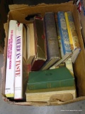 (TABLE ROW 1) BOX LOT OF VINTAGE BOOKS: THE HOUND FROM THE NORTH. MARY MOVES DODGE. COMPLETE STORY