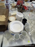 (TABLE ROW 2) MISC. LOT: PFALTZGRAFF BOWLS. CURRIER AND IVES COFFEE MUGS. AND MORE!