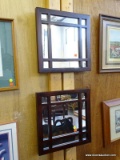(ROW 2) PAIR OF MODERN FRAMED AND SECTIONED MIRRORS: 16.5