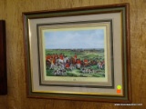 (ROW 2) FRAMED AND MATTED HUNT SCENE PRINT 