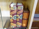 (ROW 2) LOT OF 3 BOOK STYLE TRINKET BOXES (2 AUSTRALIA. 1 MISC.)