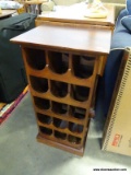 (ROW 2) MAHOGANY 15 BOTTLE WINE BOTTLE HOLDER: 15