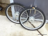 (OUT) PAIR OF HARDLY USED JOGGING STROLLER WHEELS