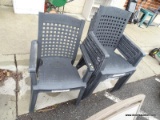 (OUT) 6 VINYL PATIO CHAIRS: 23