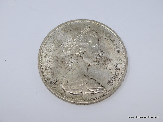 1966 BAHAMAS $2 SILVER COIN