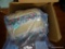 (CENTER LEFT) BOX LOT OF PILLOWS. INCLUDES A BANKET IN PROTECTIVE BAG.
