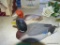 (SEC4, ON TABLE, RT) PAIR OF DECORATIVE DUCK FIGURINES: ONE IS CANVASBACK BY ANDREA AND ONE IS BY