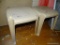 (ROW1 BY DOORS) PAIR OF VINYL OUTDOOR/PATIO END TABLES: 15