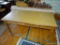 (CENTER/RIGHT OF STAGE) LARGE OAK DESK OR TABLE, 2 DRAWERS, 60