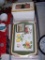 (TBL SEC3 L) LOT OF MISC.: WALL CLOCK. CULVER SET OF 4 GLASSES WITH COASTERS BRAND NEW IN THE BOX.