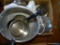 (TBL SEC4 L) BOX LOT OF POTS AND PANS, DREXEL STOCK POT, LIDDED CANISTERS AND MORE!