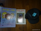 (SEC1, UNDER TABLE) PAIR OF CIVIL WAR ERA ITEMS, INCLUDING VINTAGE BATTLE CAP/HAT AND CIVIL WAR