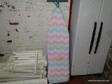 (ROW1 BY DOORS) IRONING BOARD. INCLUDES A COSCO 2 STEP STEP STOOL