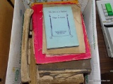 (CENTER) BOX OF ANTIQUE BOOKS