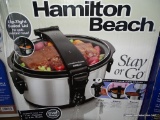 (STG 2) HAMILTON BEACH STAY OR GO CROCK POT WITH CLIP-TIGHT SEALED LID. BRAND NEW IN BOX!