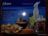 (UNDR STG 2) OSTER HAND BLENDER WITH CHOPPER ATTACHMENT AND CUP. BRAND NEW IN THE BOX!