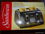 (UNDR STG 2) SUNBEAM 4 SLICE BAGEL TOASTER IN BLACK. IS BRAND NEW IN THE BOX!