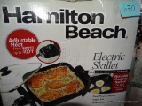 (UNDR STG 2) HAMILTON BEACH ELECTRIC SKILLET WITH A 140 SQ IN. COOKING SURFACE. BRAND NEW IN THE