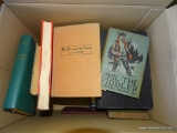 (UNDR TBL SEC2 R) BOX LOT OF VINTAGE BOOKS: TIME LAY ASLEEP. IN BED WE CRY. THE SKY AND THE FORREST.