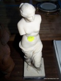 (TBL SEC3 R) FIGURAL STATUE OF A WOMAN ON MARBLE BASE: 12