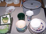 (TBL SEC3 L) LOT OF CERAMICWARE: VASES. PLANTERS. BAKING DISHES. AND MORE!