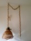 (MBR) HANGING WOVEN AND FLORAL LAMP: 18