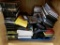 (LR CAB L) LOT OF ASSORTED VHS TAPES, CASSETTE TAPES, COMPACT DISCS, AND DVD'S, POPULAR TITLES OF