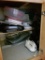 (K, DR/CAB, L) LOT OF KITCHEN FOOD STORAGE ITEMS, INCLUDING RUBBERMAID PLASTIC CONTAINERS, SOME