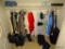 (BR2) CONTENTS OF CLOSET: LUGGAGE CASES. SHIRTS. BINDERS. HANGING CLOSET ORGANIZER. AND MORE!