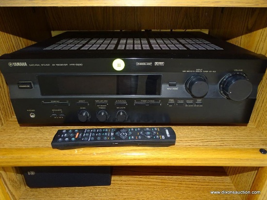 (LR) YAMAHA NATURAL SOUND AV RECEIVER, MODEL #HTR-5230, DOLBY DIGITAL/CINEMA DSP, WITH REMOTE AND