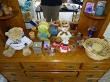 (MBR) CONTENTS ON #147: LLOYD C. BIRD TEDDY BEAR. PERFUME. BASKET FILLED WITH BAR SOAP. AND MORE!