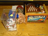 (3RD FLR) REMAINING CONTENTS OF DESK: BEANIE BABIES. MUSIC CD'S. BOARD GAMES. SPORTS MAGAZINES. AND