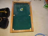 (3RD FLR) MINIATURE OAK POOL SET WITH MARBLES AS THE POOL BALLS. DOES NOT HAVE STICKS: 33