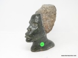TRIBAL HEAD, SOAPSTONE, APPROXIMATELY 8? H, MID 20TH CENTURY, ESTIMATED VALUE $50.00-$250.00