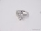 .925 STERLING LADIES 3CT MARQUISE ENGAGEMENT RING, SIZE 8