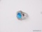 .925 STERLING LADIES 2CT LONDON BLUE TOPAZ RING, SIZE 7.25