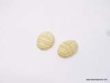 12.55 CT CARVED SCARABS, 17 x 12