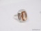 .925 STERLING SILVER AMAZING LARGE DETAILED FACETED MORGANITE RING, SIZE 8.75, RETAILS $69.00