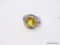 .925 STERLING SILVER BEAUTIFUL TOP QUALITY 7.30CT OVAL YELLOW SAPPHIRE MAIN STONE SURROUNDED WITH 24
