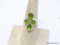 .925 STERLING SILVER AMAZING FACETED PERIDOT RING, SIZE 7, RETAILS $59.00
