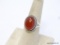 .925 STERLING SILVER PRETTY DETAILED AAA QUALITY CARNELIAN SIZE 7 RING, RETAILS FOR $69.00