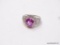 .925 STERLING SILVER GORGEOUS 3.03CT ROUND UNHEATED TOP PLATINUM PINK TOURMALINE MAIN STONE,