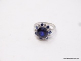 .925 STERLING SILVER BEWITCHING AAA TOP QUALITY 5.40CT FACETED ROUND KASHMIR BLUE SAPPHIRE MAIN