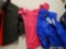 (FOY) LOT OF 3 JACKETS IN CARDBOARD BOX: ONE WINDBREAKER, ONE PULLOVER, AND ONE GREEN WOOL COAT BY