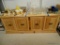 (DR) PINE ENTERTAINMENT CENTER/STORAGE CABINET WITH 4 BEVELED DOORS MEASURES 55