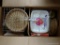 (SR) BOX LOT OF PICNIC SUPPLIES: PLATE HOLDERS, DIXIE CUTLERY PLASTIC SILVERWARE, AND MORE!