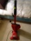 (UBR2) VINTAGE RED DIRT DEVIL ROOM VAC BY ROYAL, UPRIGHT VACUUM, HAS INTACT BAG AND CORD, 41