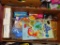 (SR) BOX LOT: 3 MARGE SIMPSON TOYS IN THE ORIGINAL PLASTIC, VINTAGE UNCLE WIGGLY BOOKS, SIP 'N GO