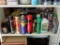 (GAR) SHELF LOT: WD-40, CASTROL GTX SAE 5W-30, OFF! BUG SPRAY, SUPER-STA GREASE, ETC.