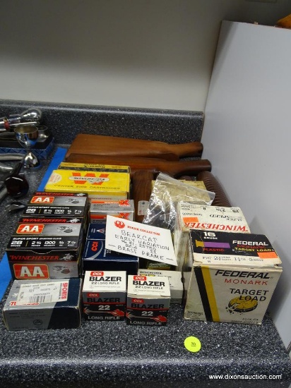(GR) LOT CONSISTING OF SEVERAL BOXES OF WINCHESTER BULLETS AND SHELLS (SOME 28 GAUGE, SOME 45 COLT,